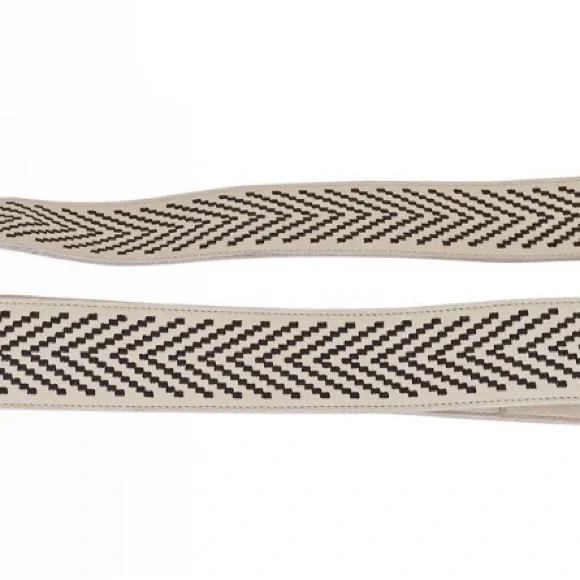 Latico Leather Bowie Cream and Black Patterned Adjustable Guitar Strap - Picture 3 of 6